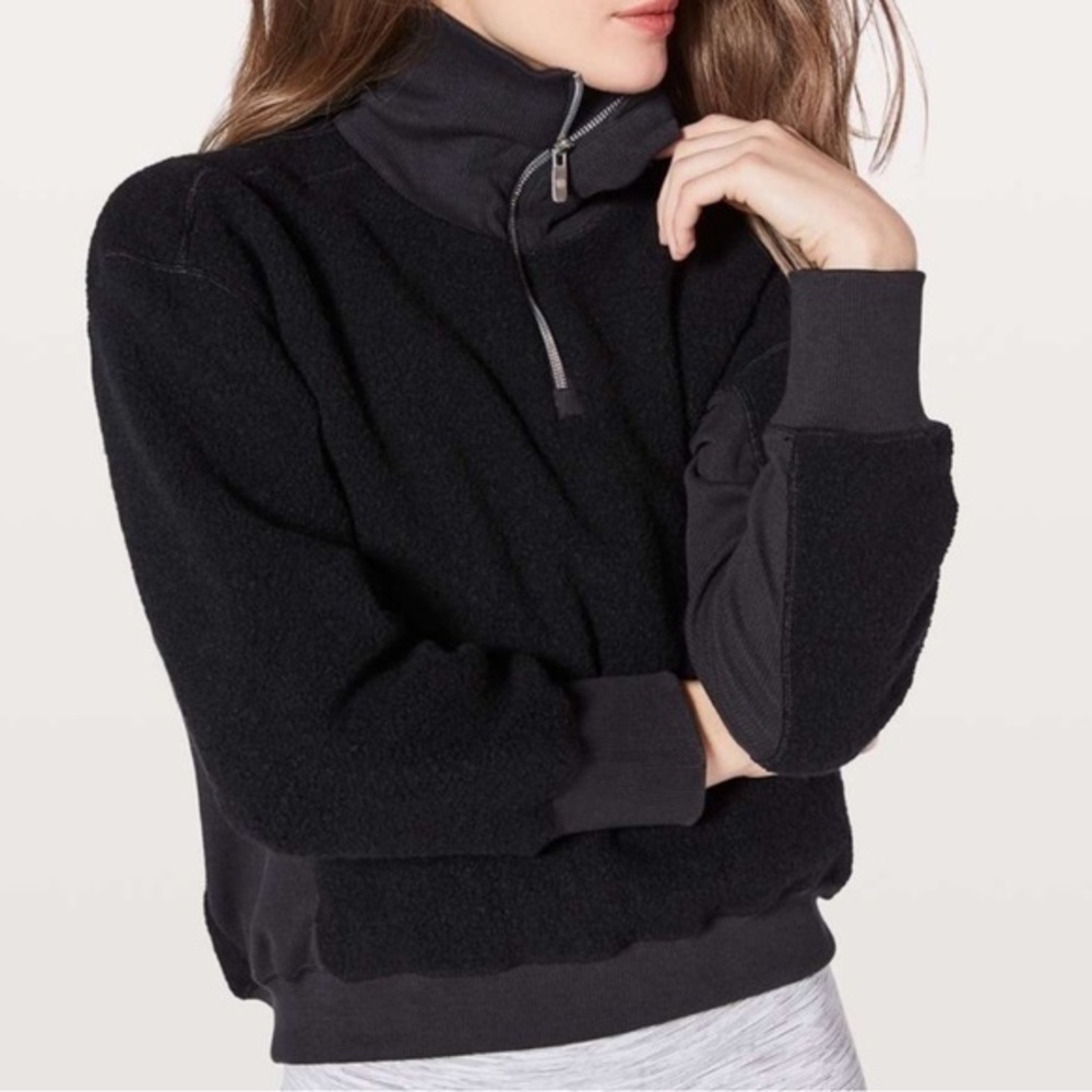 lululemon athletica Black Half-Zip Pullover